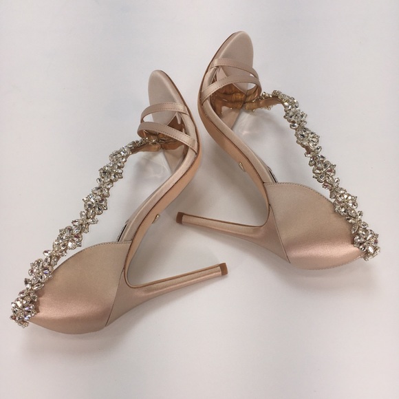 Badgley Mischka Voletta Satin Dress Heel Size 6M - Picture 9 of 13